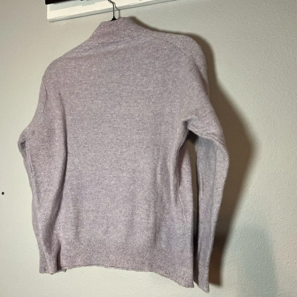 Peter Millar 1/4 Zip Sweater Pullover Cashmere Linen Blend Mens Large Purple